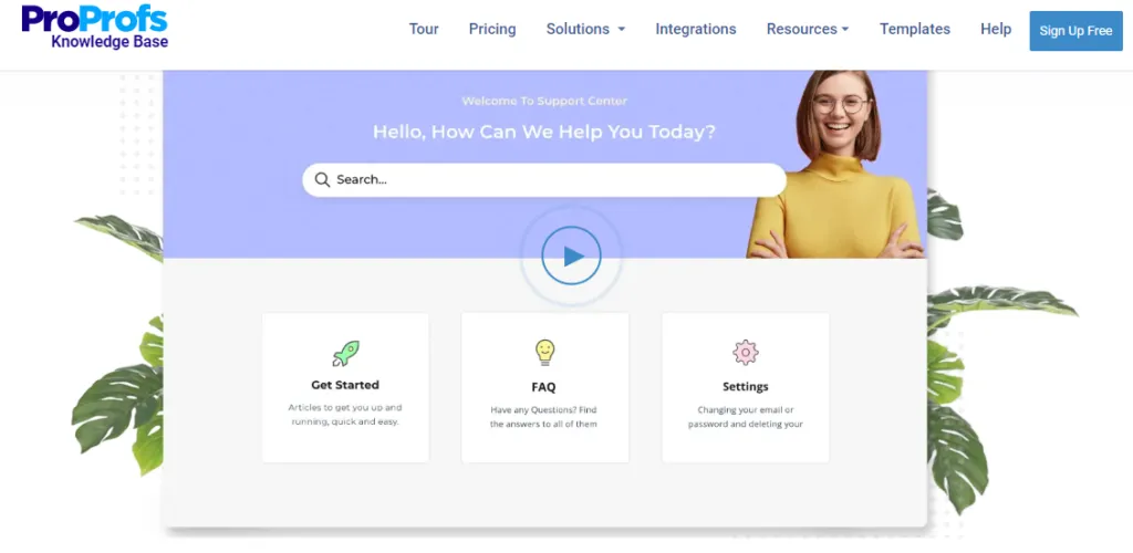 ProProfs Knowledge Base software for customer solutions