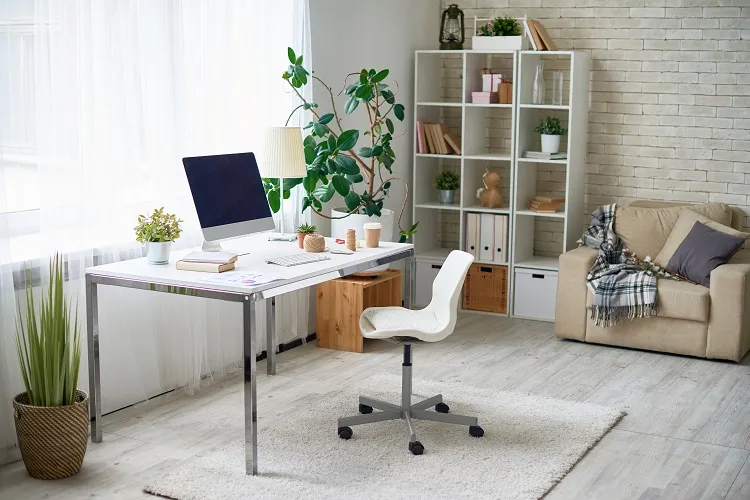 A dedicated home office space helps separate work from leisure