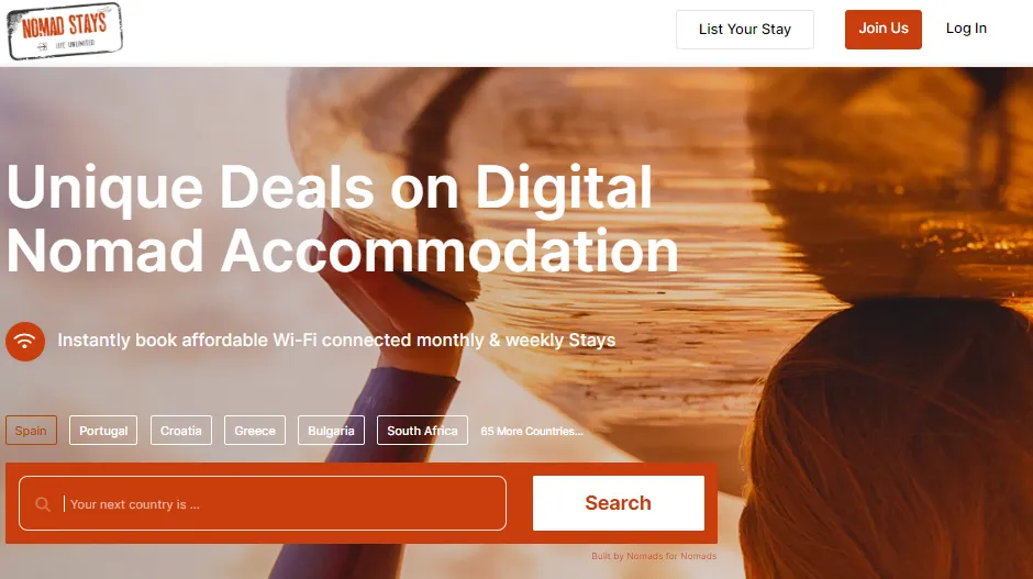 nomad stays - remote location for short term stay