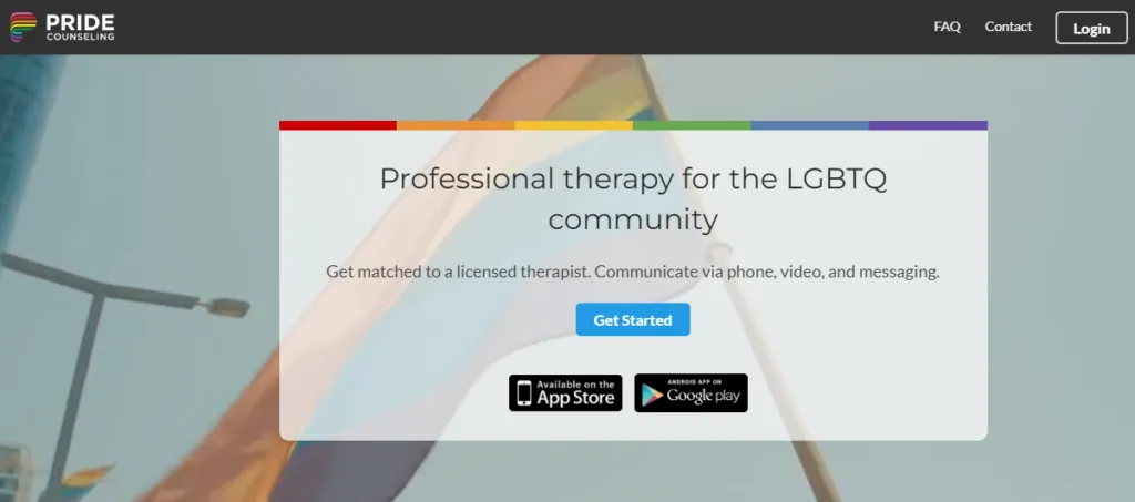 pride counseling - a website for online therapy for members from the LGBTQ community who work/don’t work online