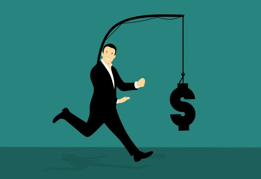 a person chasing for a good salary