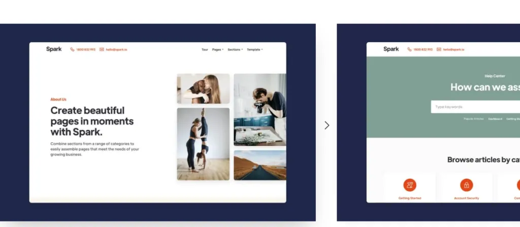 weblow spark website template