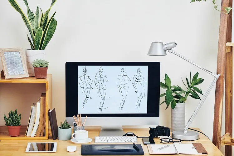 Workplace of illustrator